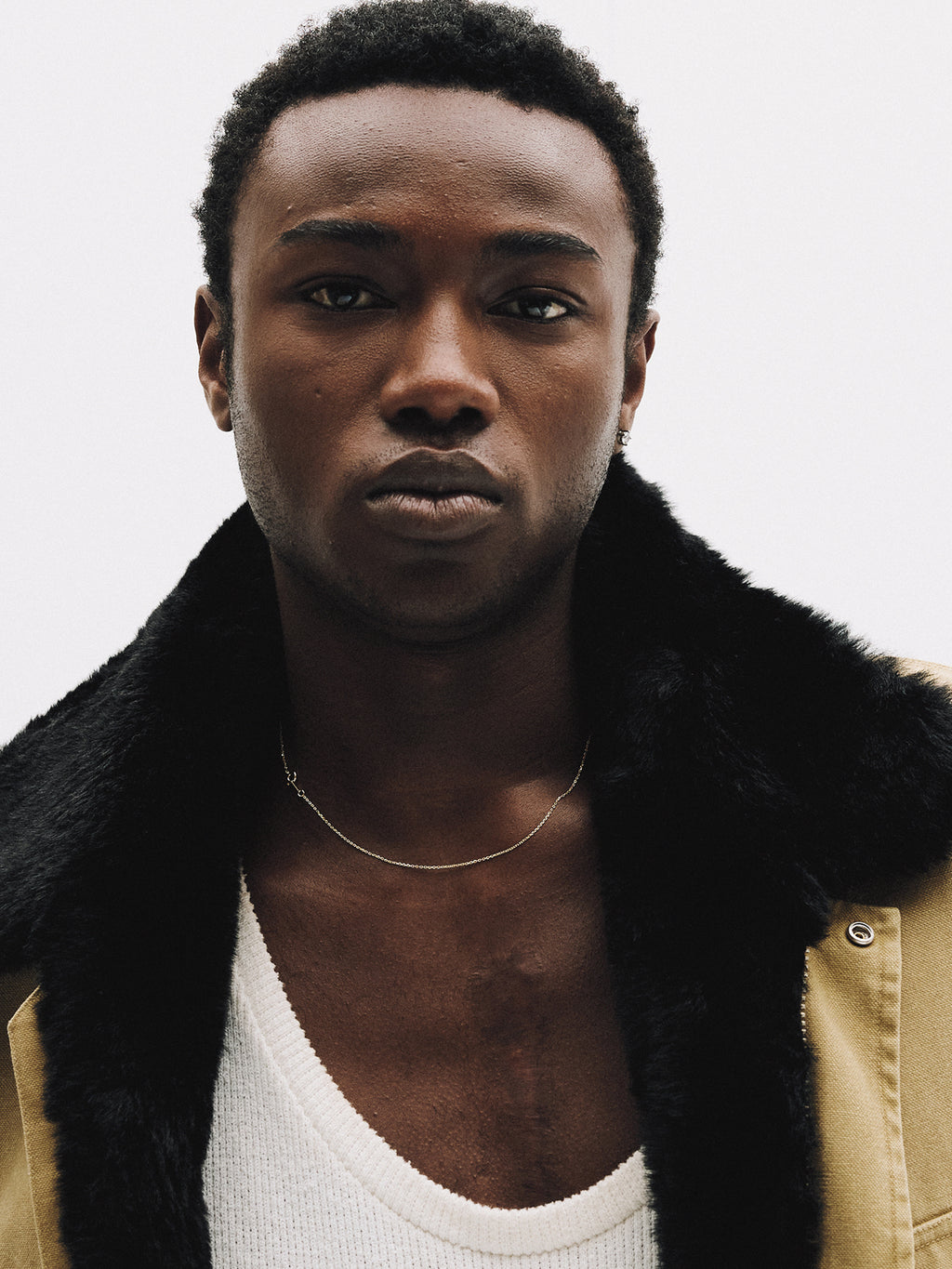 Tonywack - Fur Trimmed Garment Washed Chore Jacket (Beige) product image 9 | TRAB K-Fashion Australia