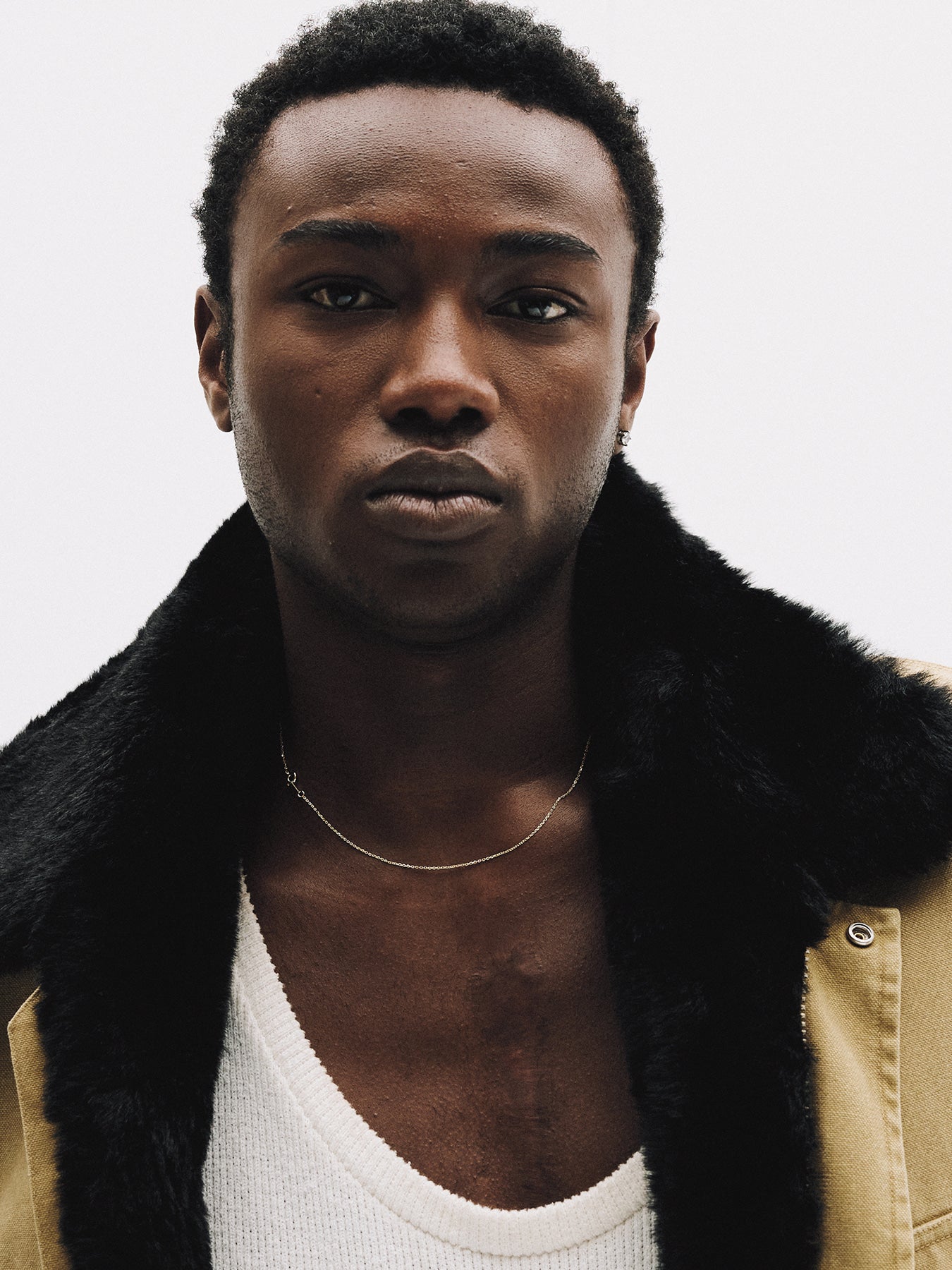 Tonywack - Fur Trimmed Garment Washed Chore Jacket (Beige) product image 9 | TRAB K-Fashion Australia