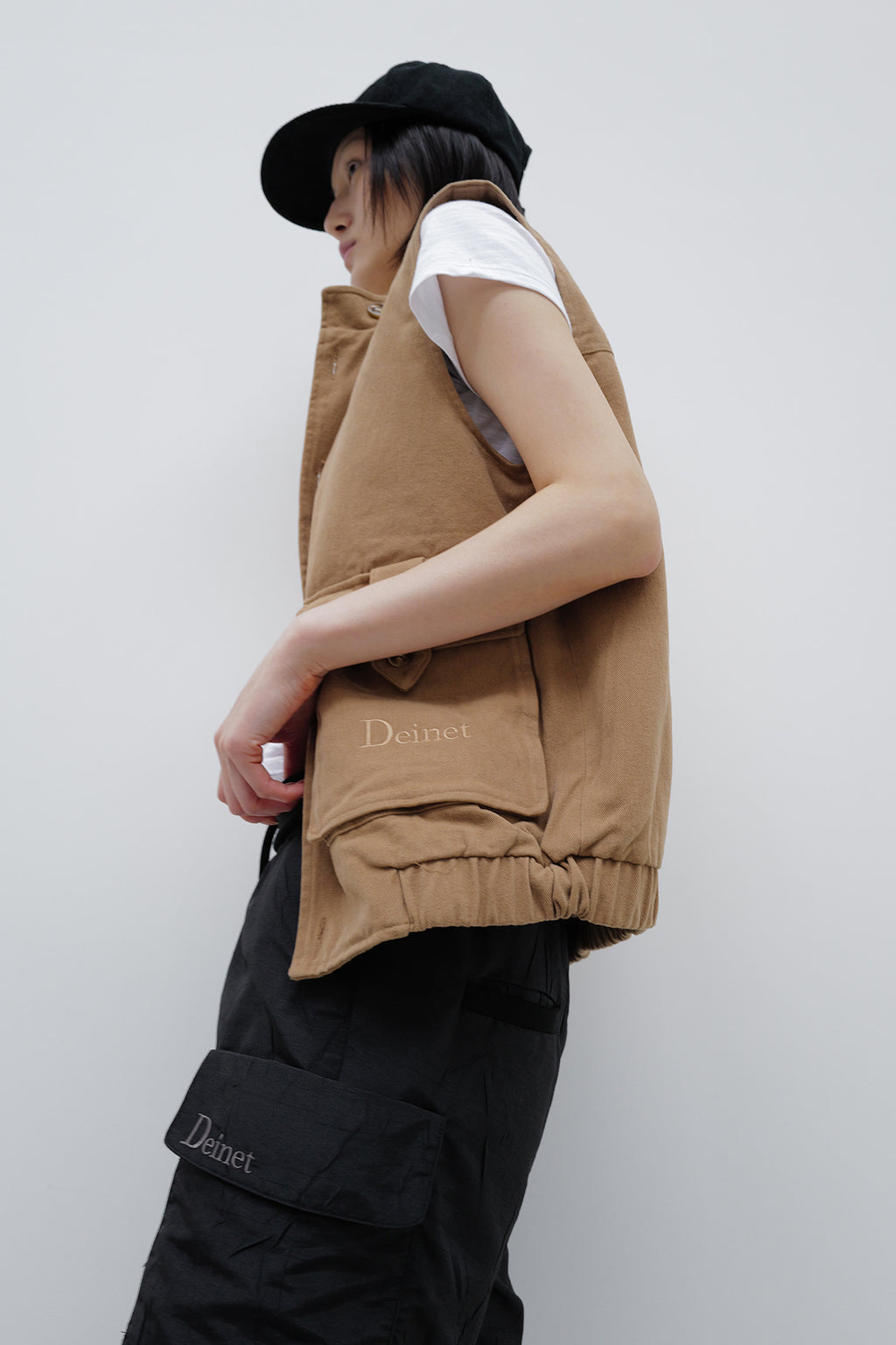 Deinet - Deinet Multi Pocket Cotton Vest (Beige) product image 7 | TRAB K-Fashion Australia