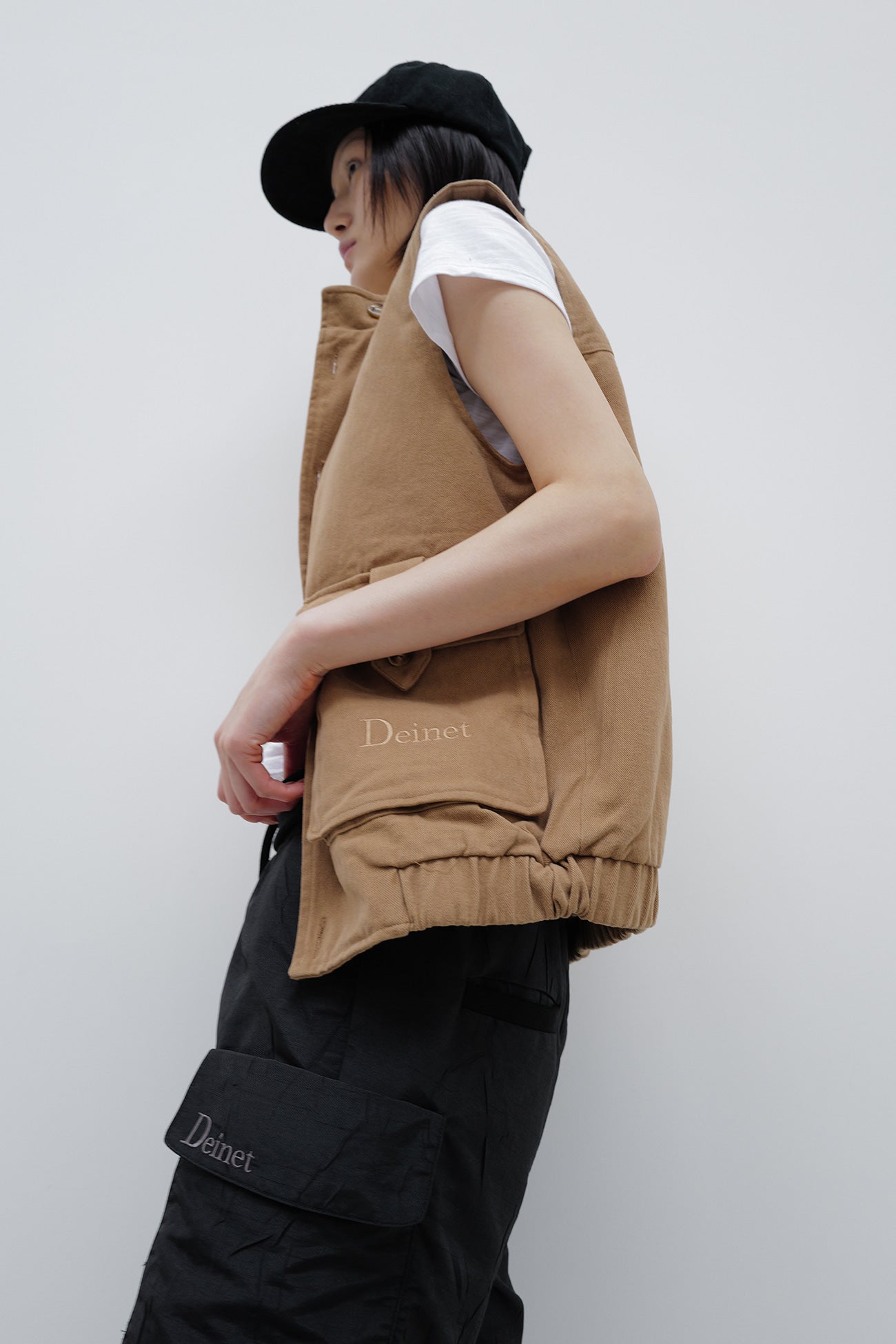 Deinet - Deinet Multi Pocket Cotton Vest (Beige) product image 7 | TRAB K-Fashion Australia