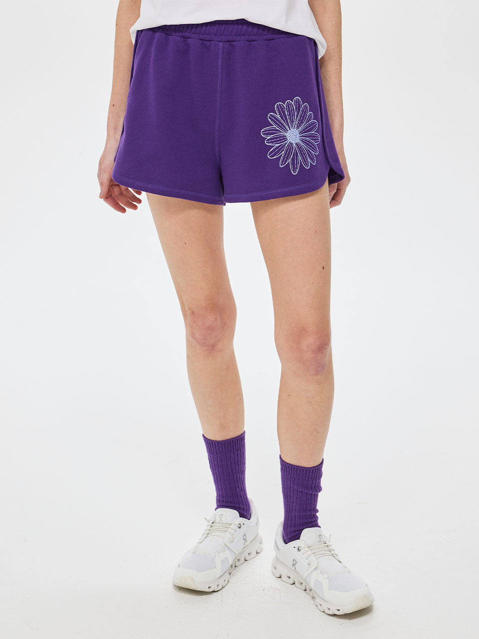 Mardi Mercredi - Mini Sweat Shorts Flower (Purple Lilac) product image 1 | TRAB K-Fashion Australia