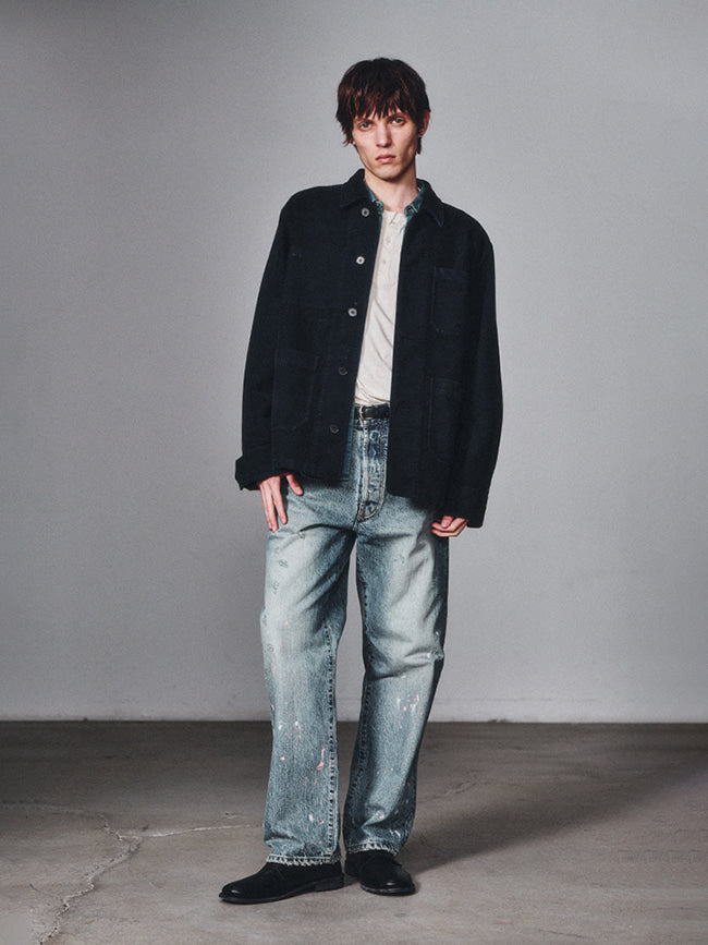 Art if acts - Washed Moleskin French Work Jacket (Vintage Navy) product image 4 | TRAB K-Fashion Australia