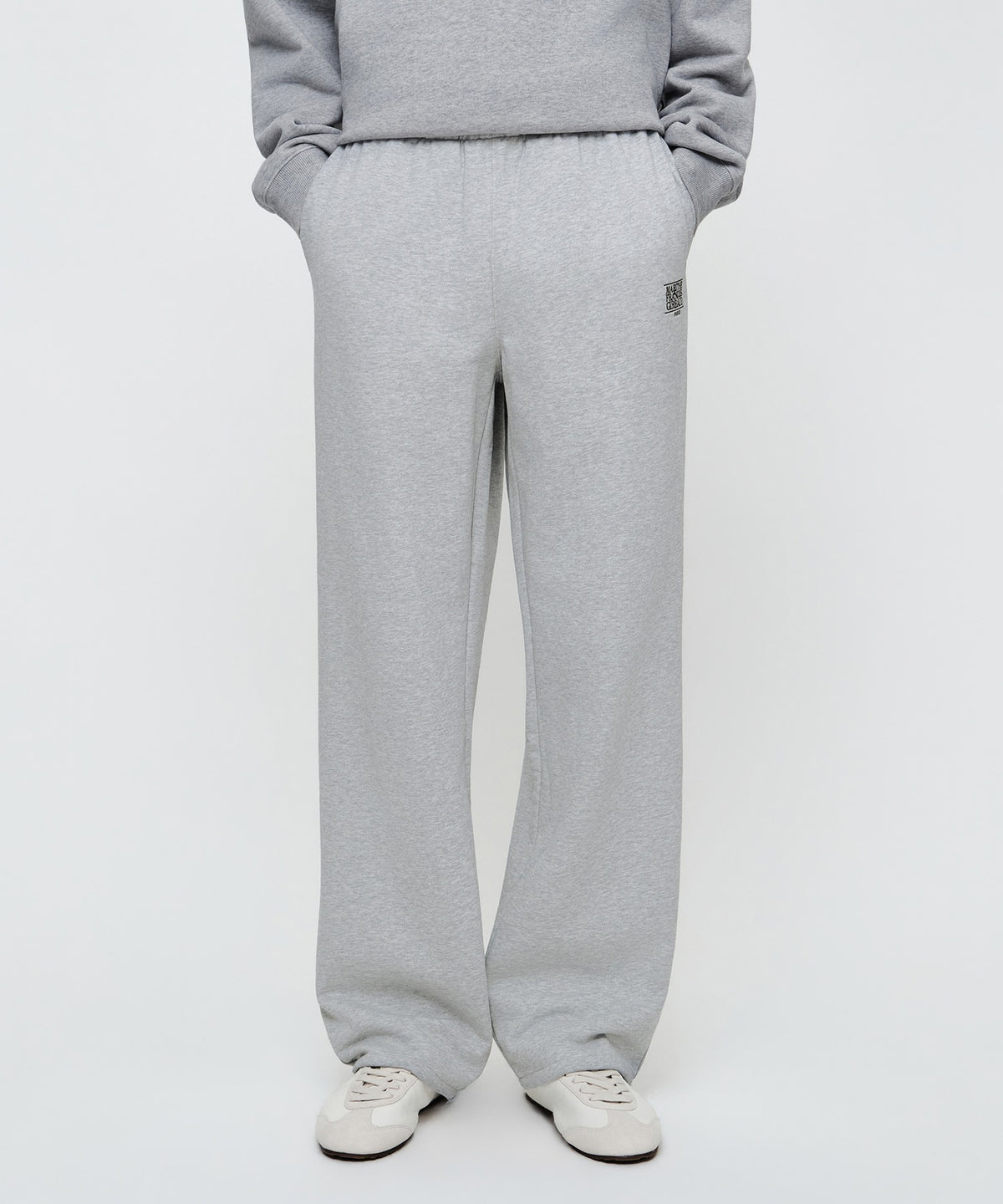 Marithe & Francois Girbaud - Classic Logo Sweat Pants (Heather Gray) product image 1 | TRAB K-Fashion Australia