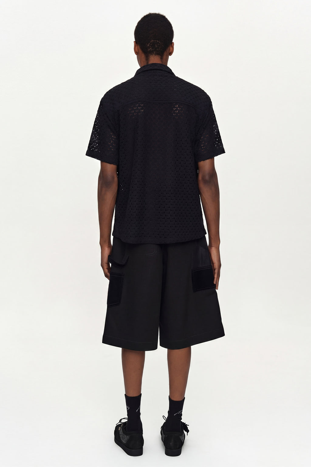 Andersson Bell - Tres Sheer Knitted Shirt (Black) product image 4 | TRAB K-Fashion Australia