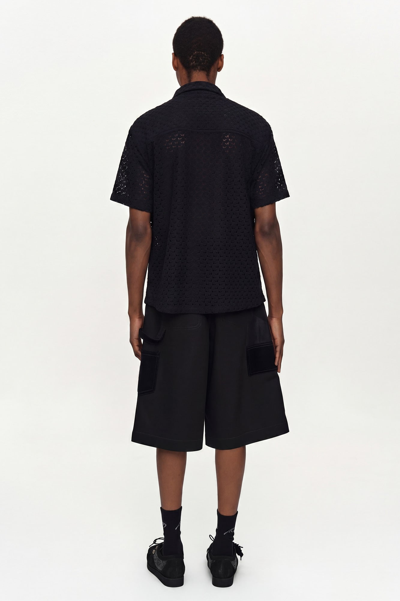 Andersson Bell - Tres Sheer Knitted Shirt (Black) product image 4 | TRAB K-Fashion Australia