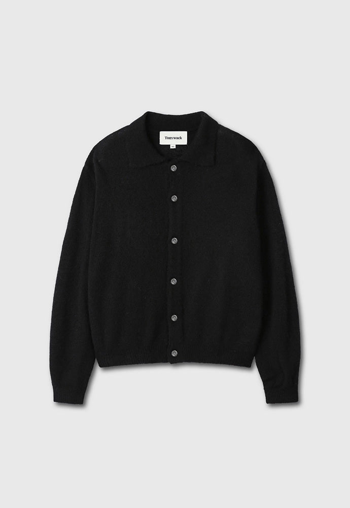 Tonywack - Baby Alpaca Mohair Collar Cardigan (Black) product image 6 | TRAB K-Fashion Australia