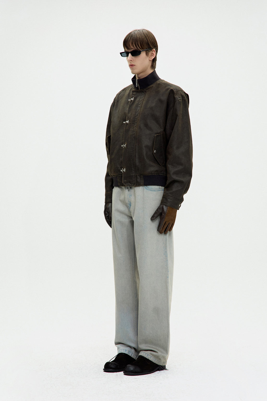 Coor - Washed Soft Feel Deck Hook Bomber Jacket (Washed Brown) product image 3 | TRAB K-Fashion Australia
