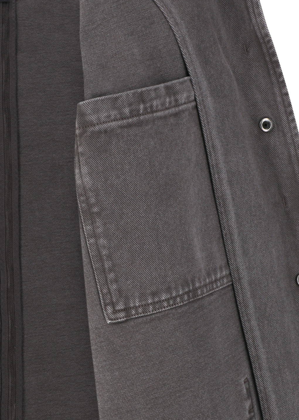 Amomento - Garments Dyed Pocket Denim Jacket (Brown) product image 10 | TRAB K-Fashion Australia