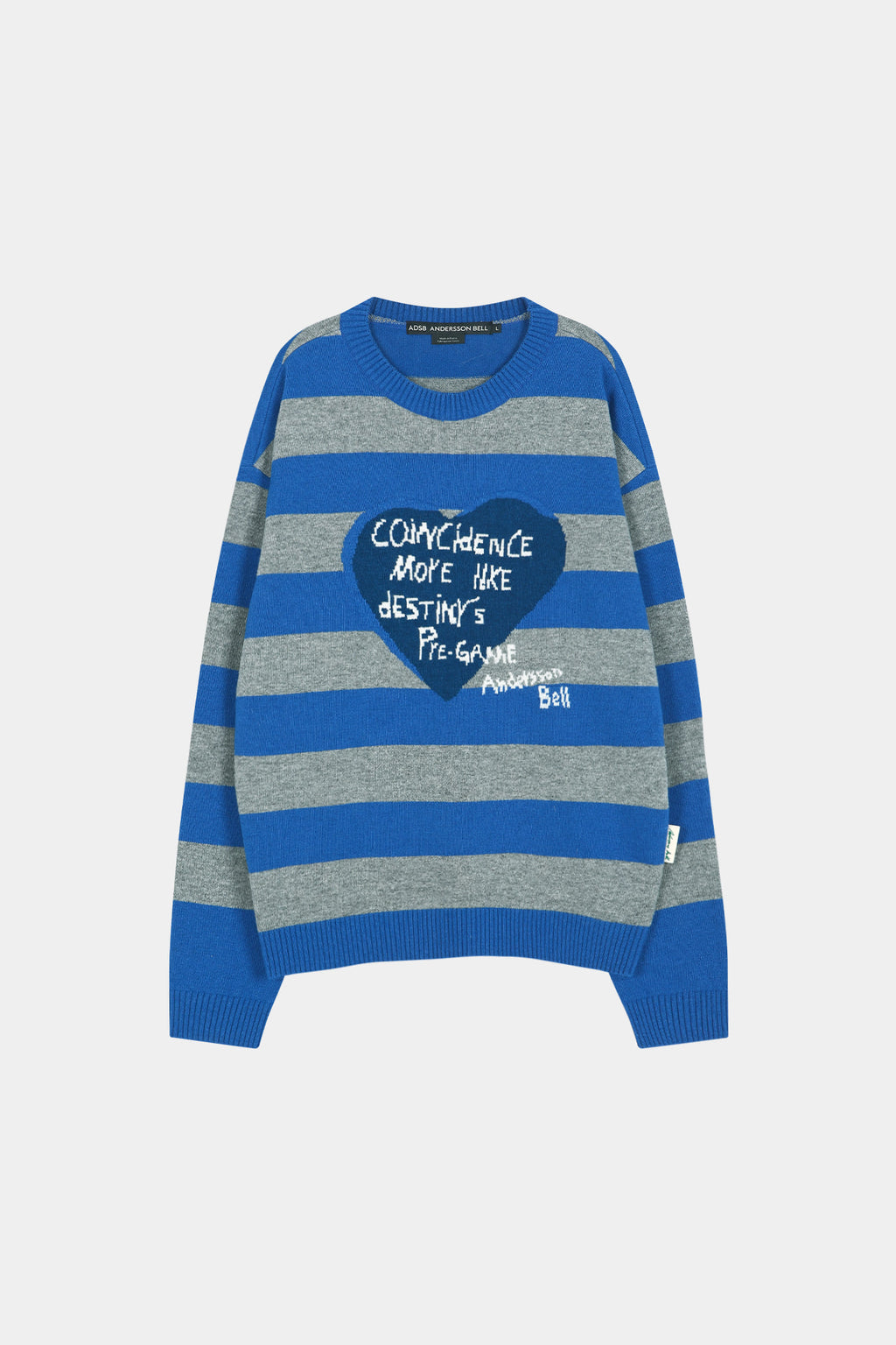 Andersson Bell - 26 Boy's Heart Message Crew-Neck Sweater (Blue/Grey) product image 6 | TRAB K-Fashion Australia