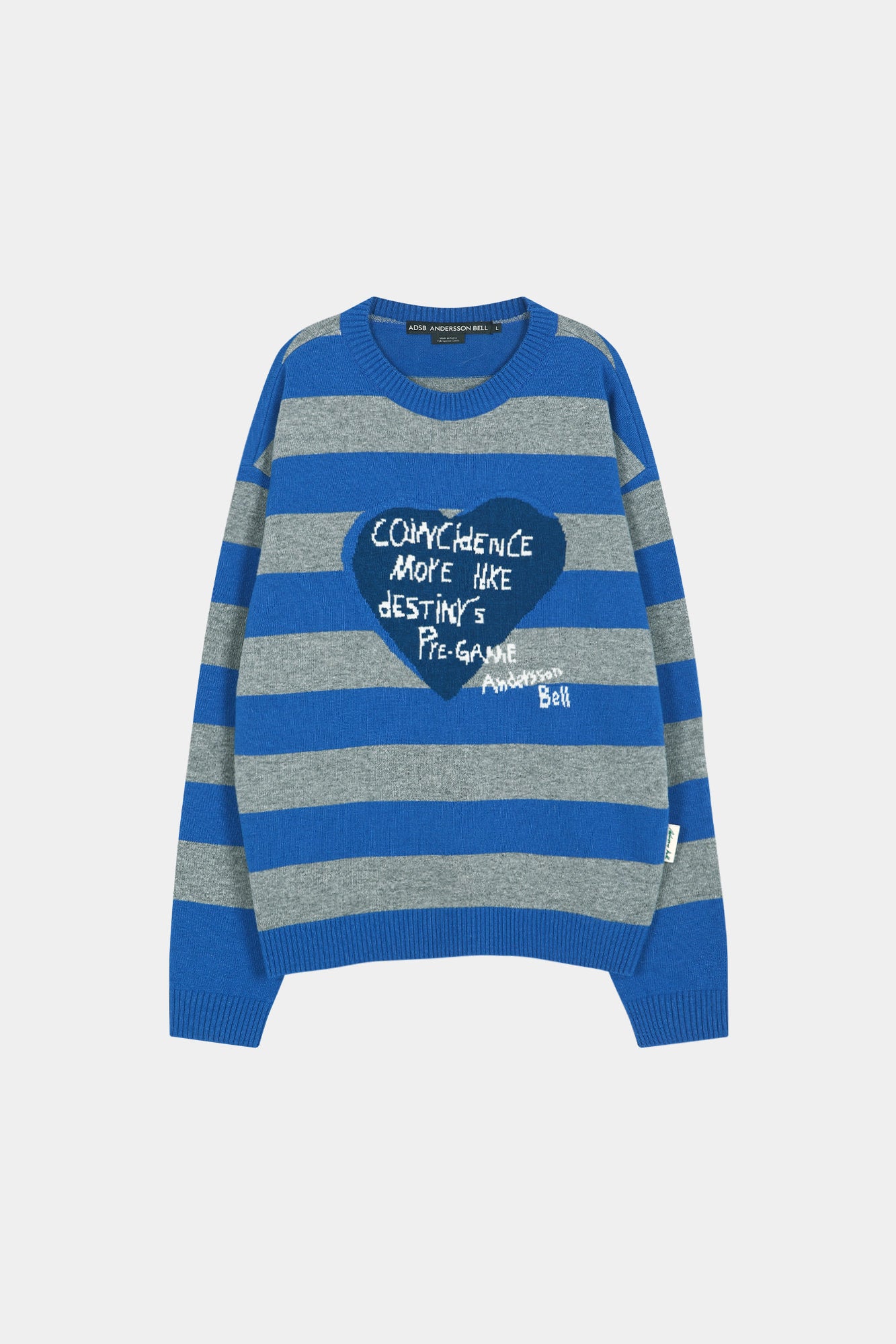 Andersson Bell - 26 Boy's Heart Message Crew-Neck Sweater (Blue/Grey) product image 6 | TRAB K-Fashion Australia