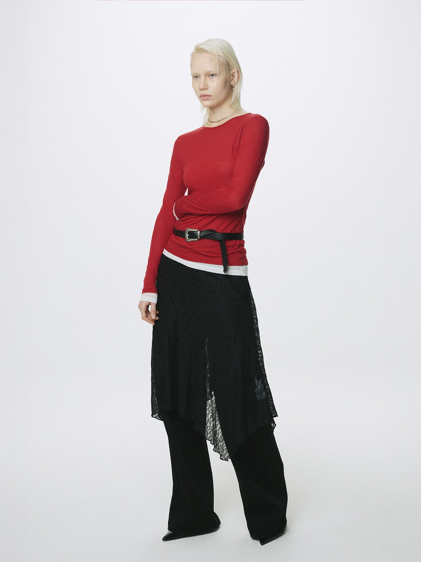 Tonywack - Lace Draped Skirt (Black) product image 6 | TRAB K-Fashion Australia