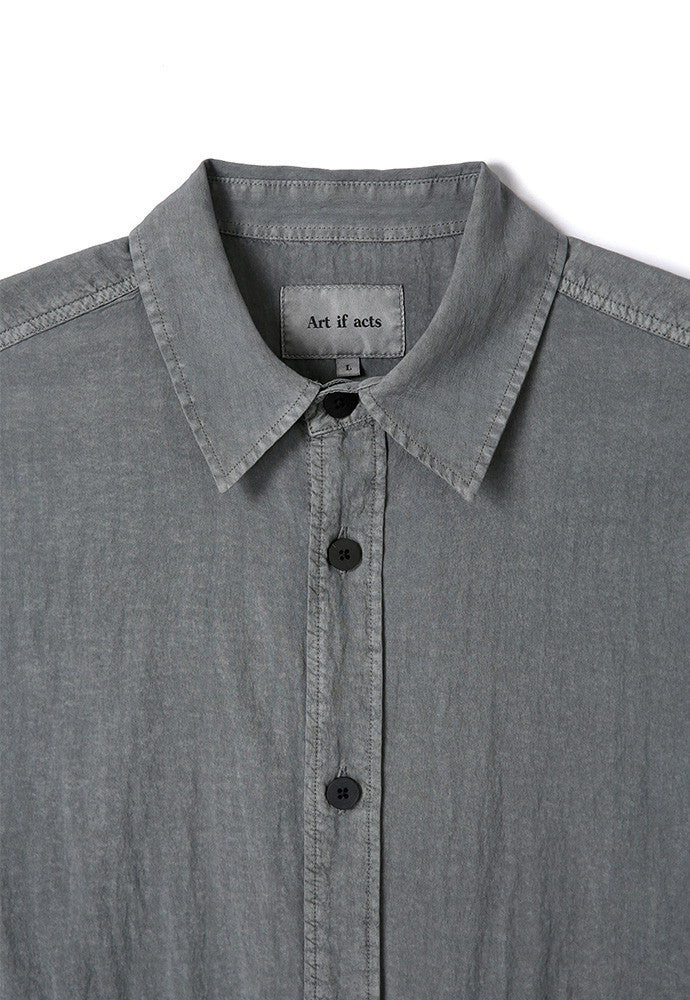 Art if acts - Garment Dyed Two Pocket Half Shirt (Vintage Charcoal) product image 7 | TRAB K-Fashion Australia