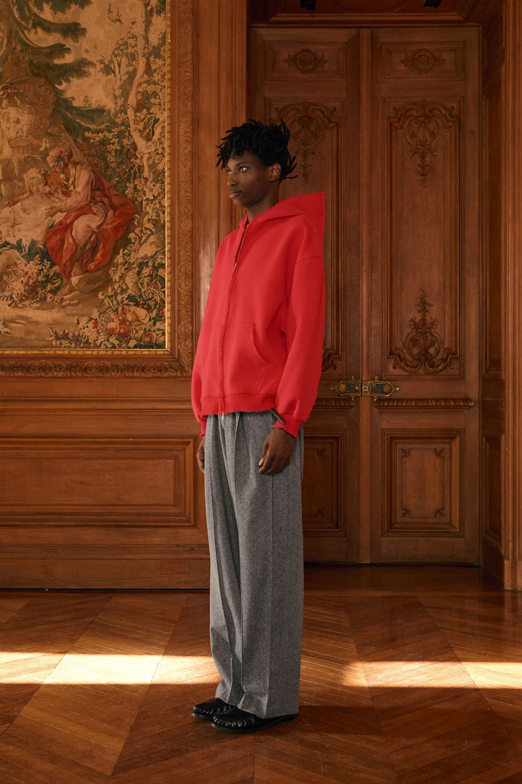 STU - Crease Double Belt Slacks (Grey) product image 12 | TRAB K-Fashion Australia