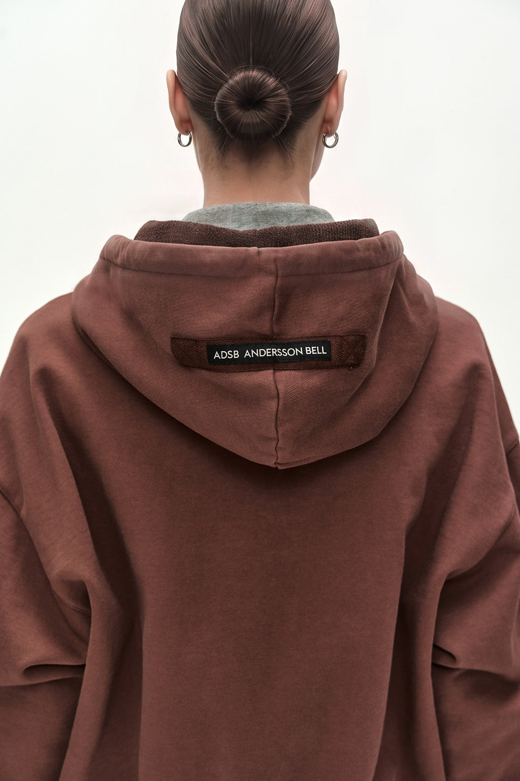 Andersson Bell - Raw-Cut Studded Zip-Up Hoodie (brick) (Brick) product image 6 | TRAB K-Fashion Australia