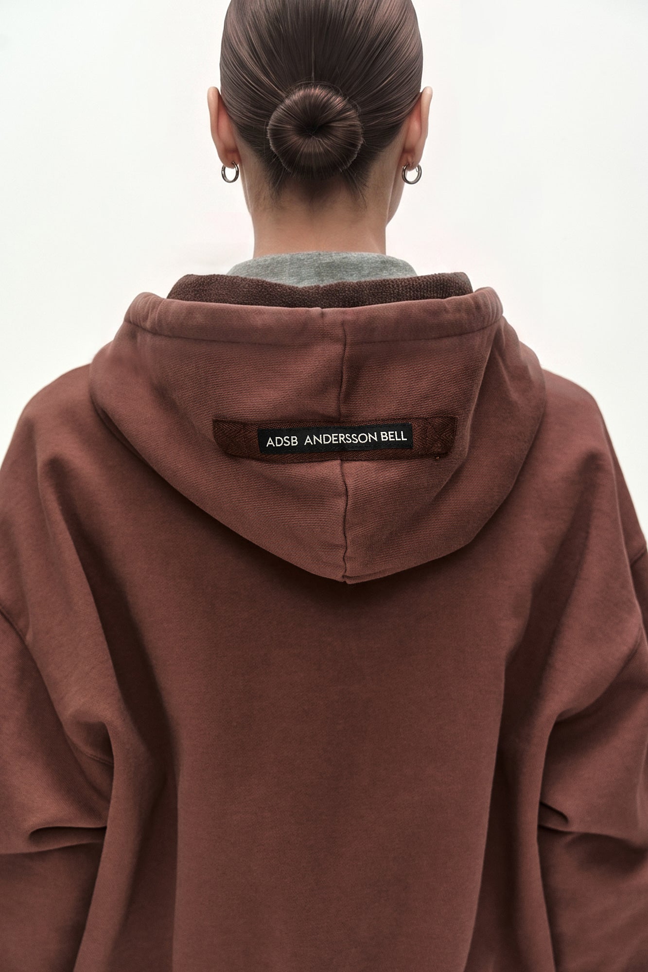 Andersson Bell - Raw-Cut Studded Zip-Up Hoodie (brick) (Brick) product image 6 | TRAB K-Fashion Australia