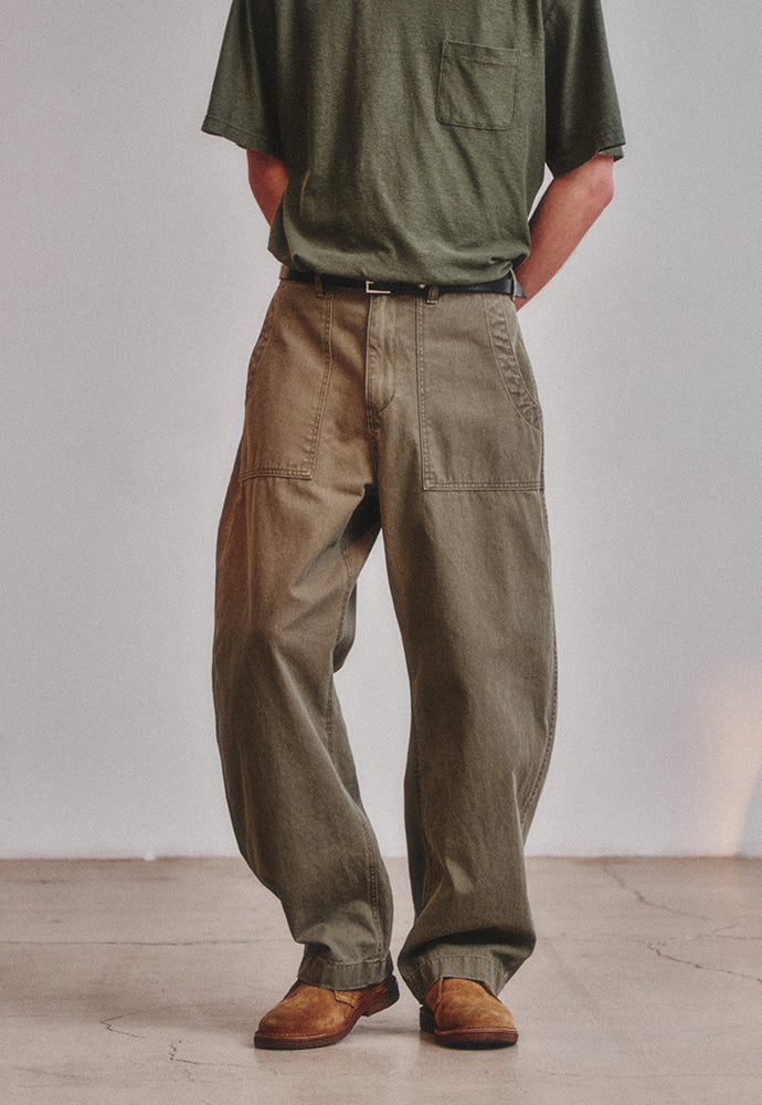 Art if acts - Curved Fatigue Trousers (Olive) product image 3 | TRAB K-Fashion Australia