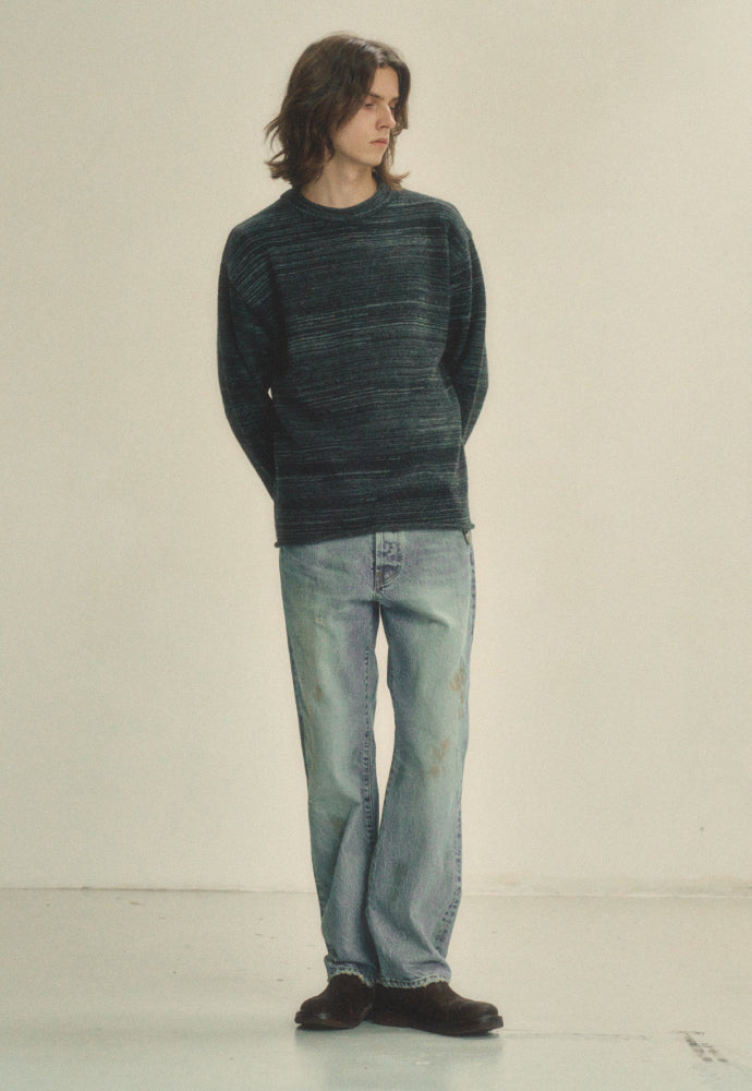 Art if acts - Melange Roll up Pullover Knit (Cliff Charcoal) product image 4 | TRAB K-Fashion Australia