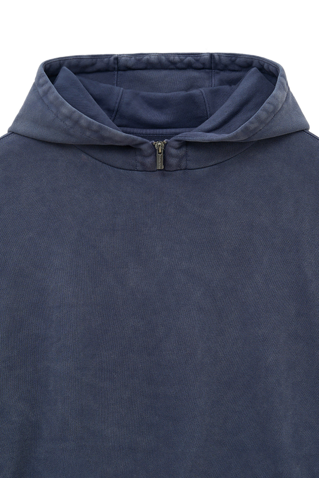 Matin Kim - Zipper Point Washed Hoody (Navy) product image 4 | TRAB K-Fashion Australia
