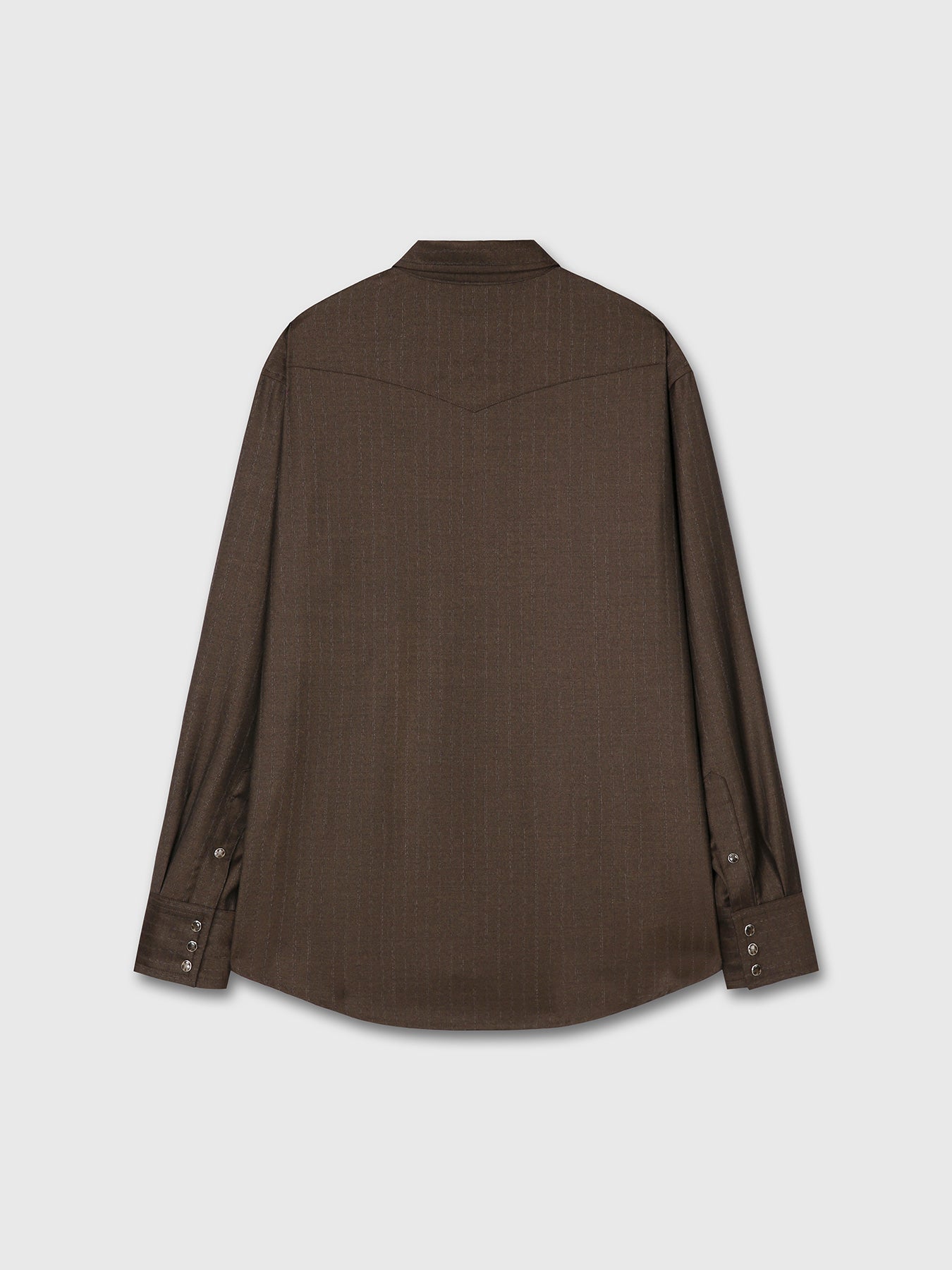 Tonywack - Striped Wool Western Shirt (Sepia Brown) product image 11 | TRAB K-Fashion Australia