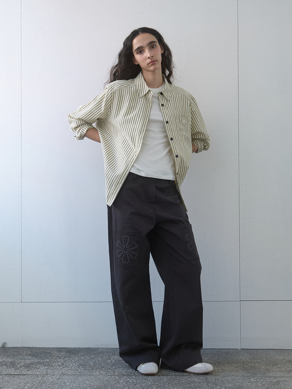 Kijun - Stripe Shirt Butter Stripe product image 5 | TRAB K-Fashion Australia