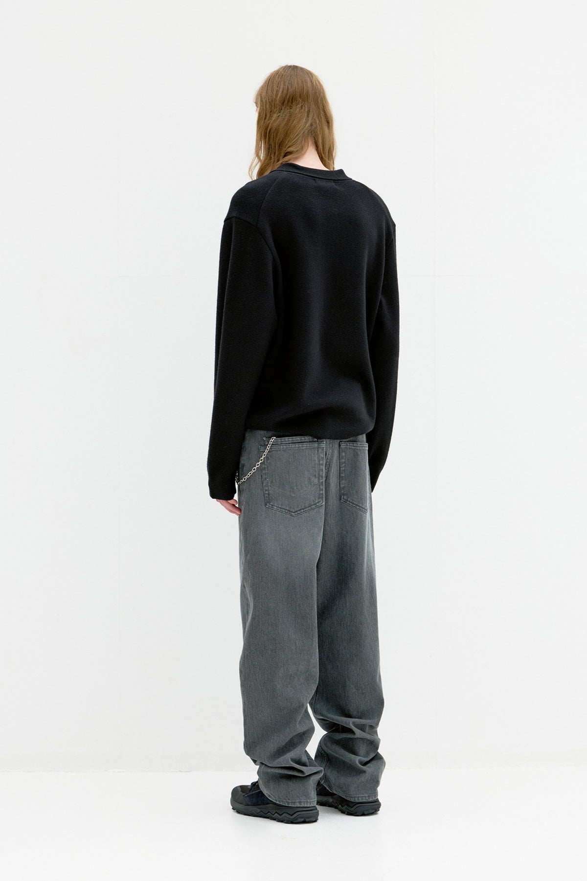 Coor - Brushed Rib Texture Jeans (Washed Gray) product image 4 | TRAB K-Fashion Australia