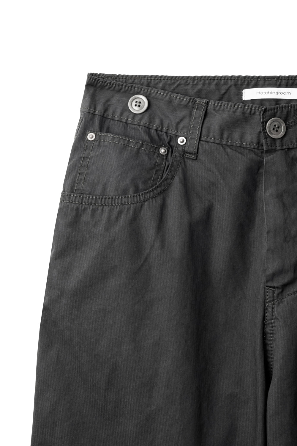 Hatchingroom - Shield Pants Herringbone Stripe (Dyed Black) product image 4 | TRAB K-Fashion Australia
