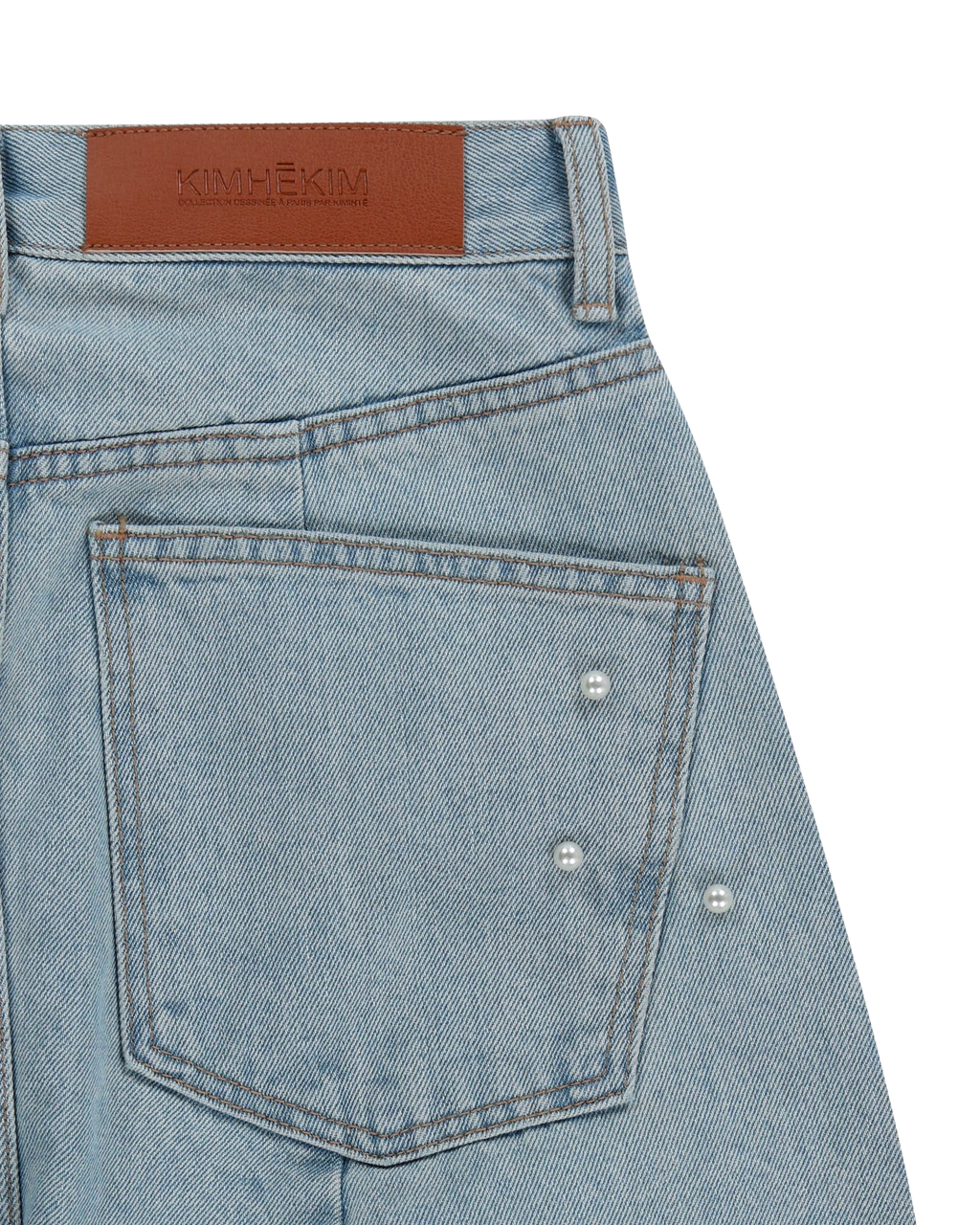 Kimhe Kim - Pearl Embellished Balloon Jeans (Sky Blue) product image 17 | TRAB K-Fashion Australia
