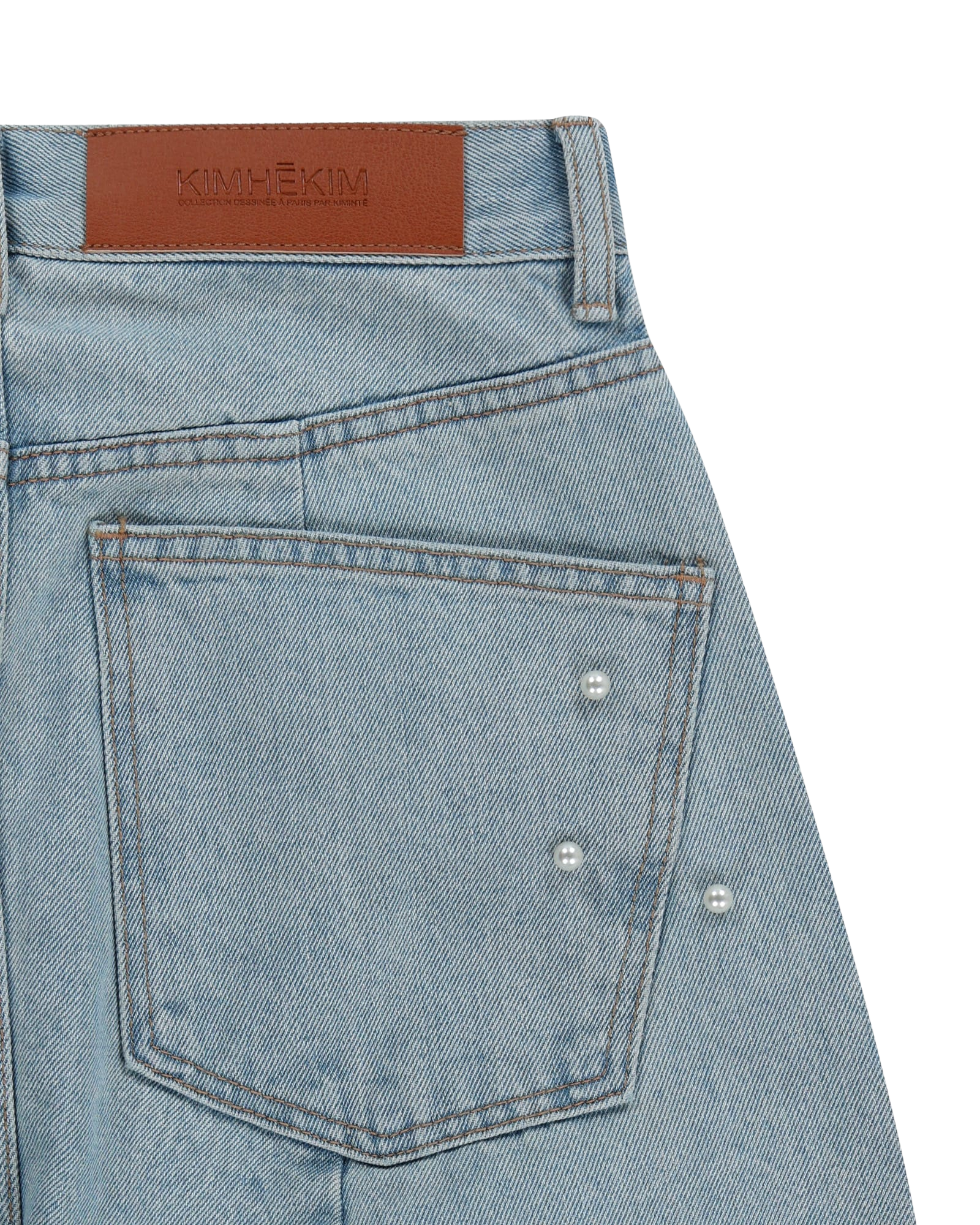 Kimhe Kim - Pearl Embellished Balloon Jeans (Sky Blue) product image 17 | TRAB K-Fashion Australia