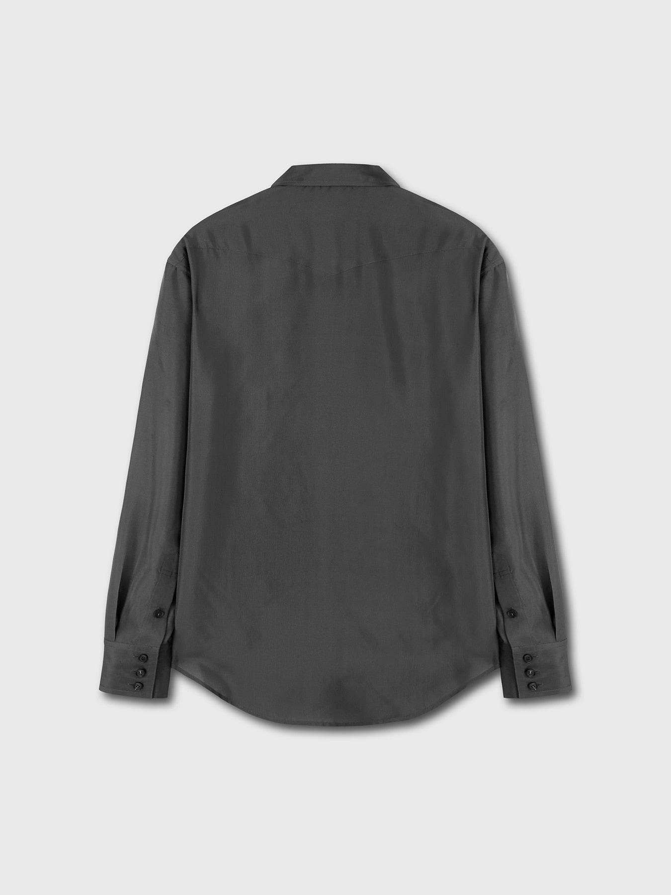 Tonywack - Silk Double Pocket Shirt (Olive Charcoal) product image 7 | TRAB K-Fashion Australia
