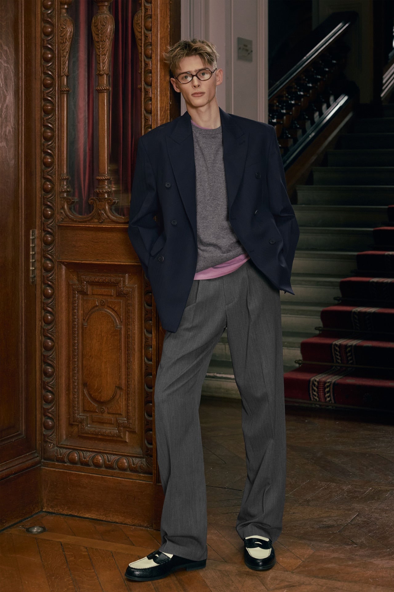 STU - Pin Tuck Round Neck Knit (Grey) product image 13 | TRAB K-Fashion Australia