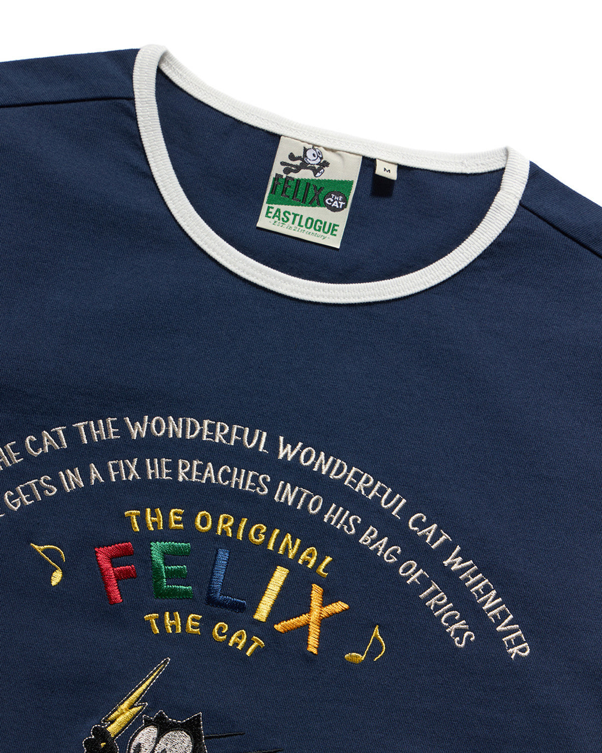 Eastlogue - Felix Souvenir Embroidered Ringer T-shirts (Navy & Off White) product image 3 | TRAB K-Fashion Australia