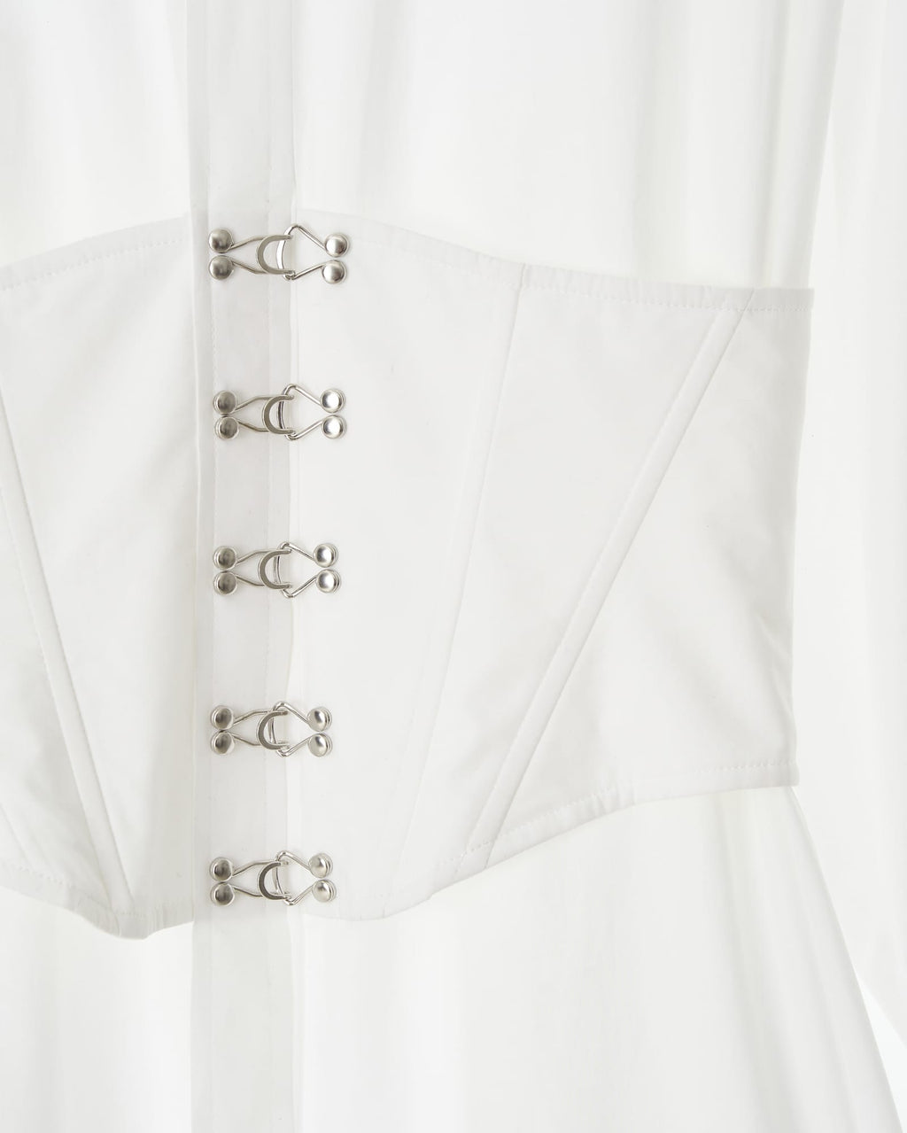 Kimhe Kim - Corset Layered Cotton Maxi Shirt Dress (White) product image 7 | TRAB K-Fashion Australia