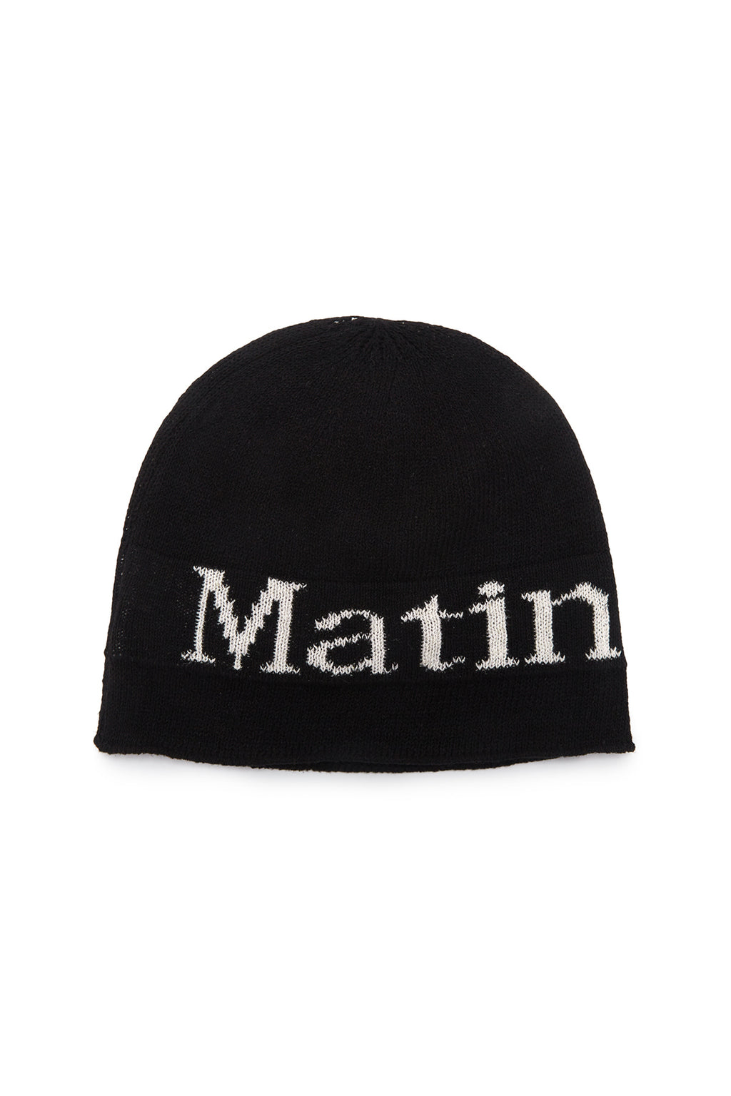 Matin Kim - Logo Linen Short Beanie (Black) product image 5 | TRAB K-Fashion Australia