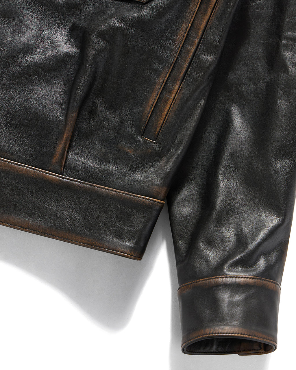 Eastlogue - Workers Blouson Leather Jacket (Vintage Black) product image 4 | TRAB K-Fashion Australia