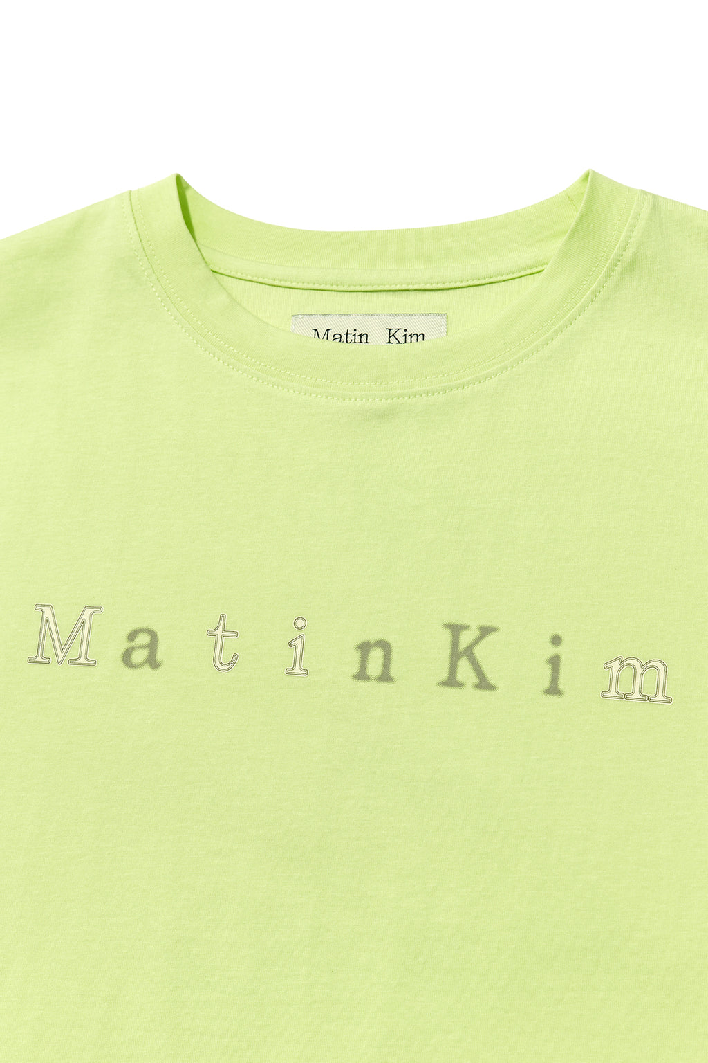 Matin Kim - Sticker Graphic Logo Top (Lime) product image 3 | TRAB K-Fashion Australia