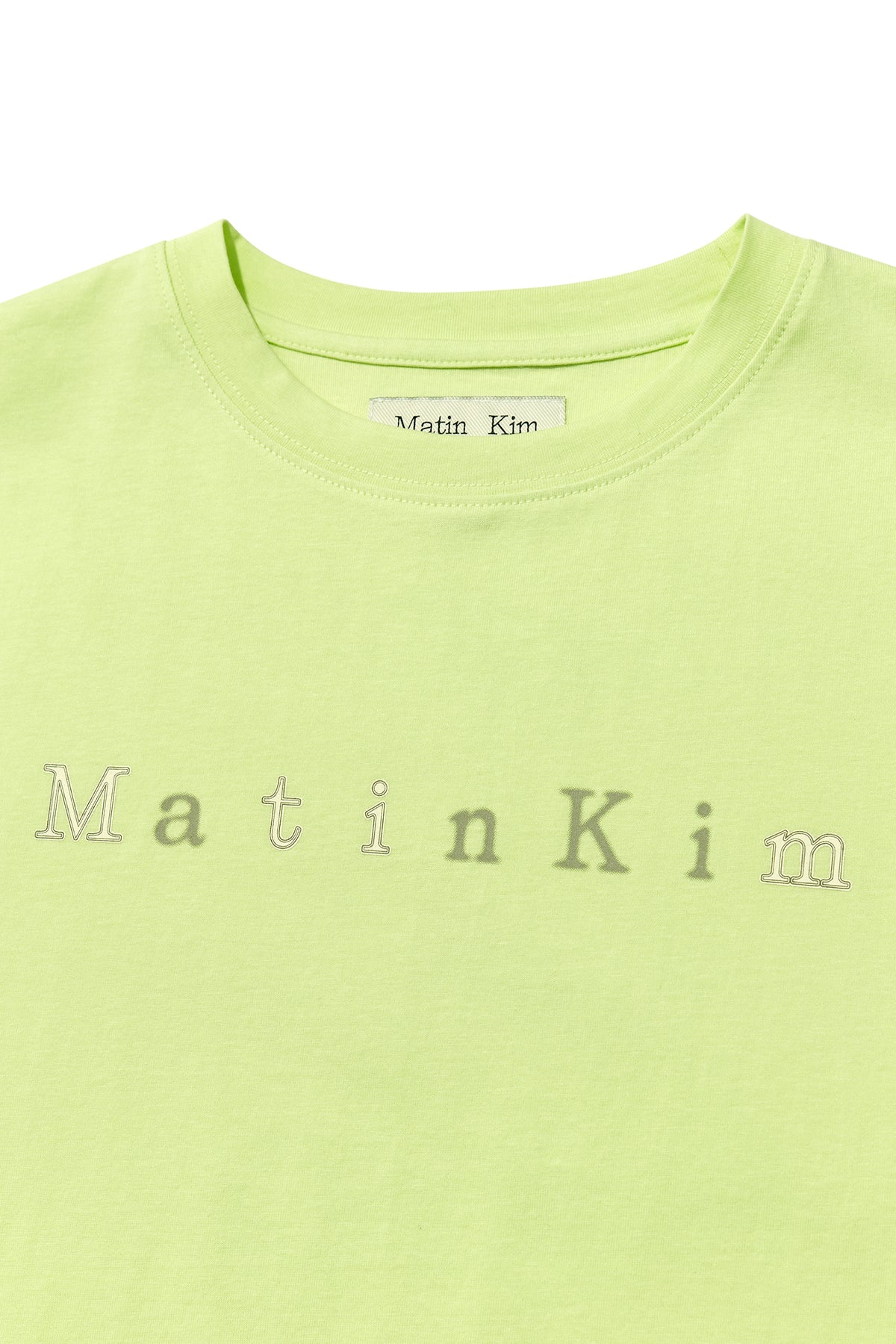 Matin Kim - Sticker Graphic Logo Top (Lime) product image 3 | TRAB K-Fashion Australia