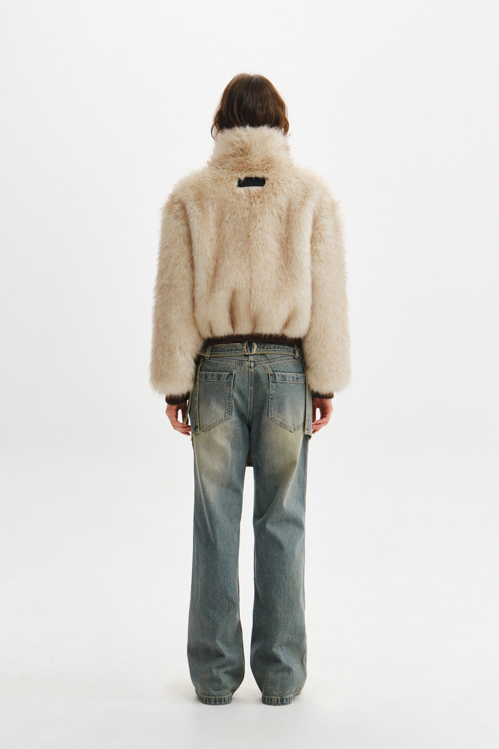 Matin Kim - Apron Layered Denim Pants (Blue) product image 10 | TRAB K-Fashion Australia