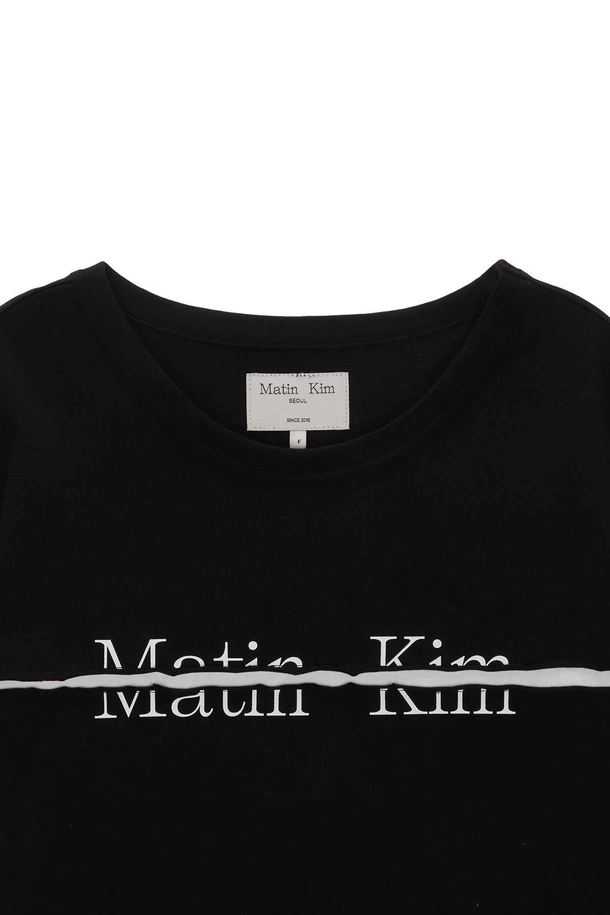 Matin Kim - Logo Cutted Layered Top (Black) product image 3 | TRAB K-Fashion Australia