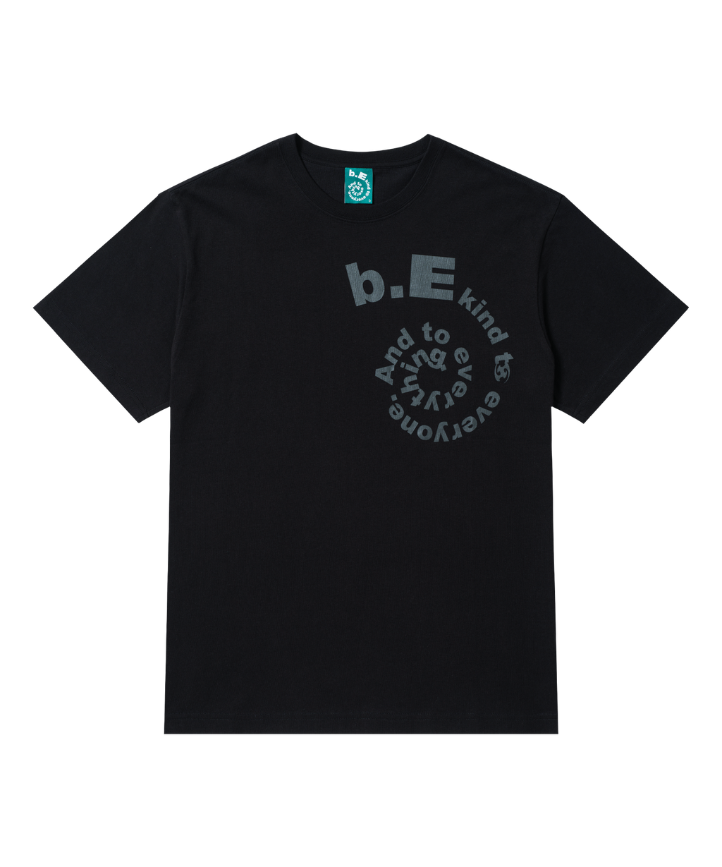 San San Gear - San San X B.E Swirl T-Shirt (Black) product image 1 | TRAB K-Fashion Australia