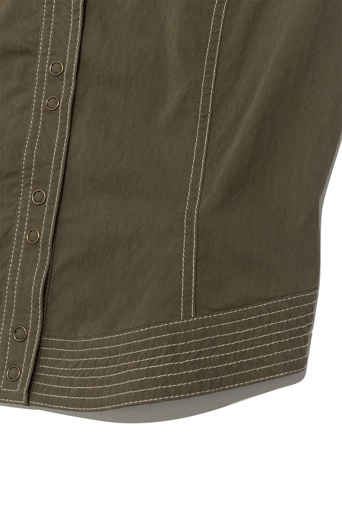Matin Kim - Stitch Point Slim Shirket (Khaki) product image 4 | TRAB K-Fashion Australia