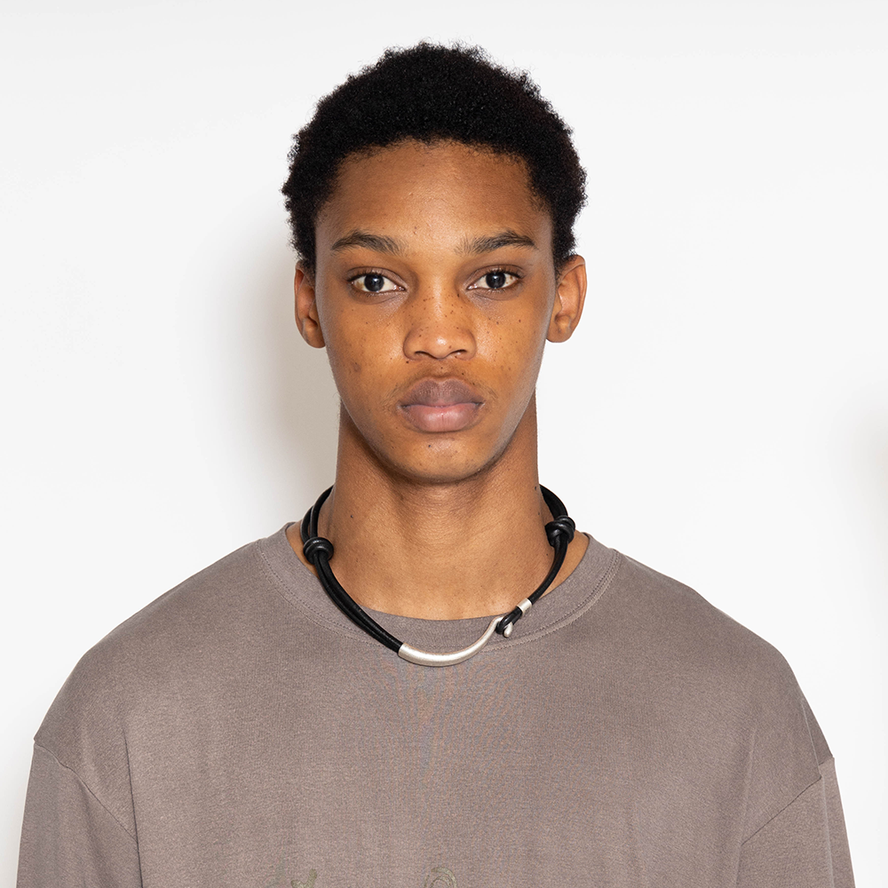 Towtow Archive - Grit Leather Necklace (Black) product image 4 | TRAB K-Fashion Australia