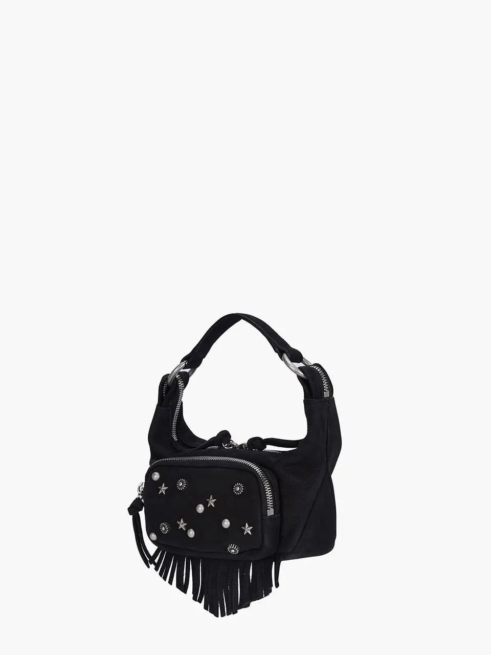 Marge Sherwood - City Hobo Micro (Black Studded Nubuck) product image 6 | TRAB K-Fashion Australia