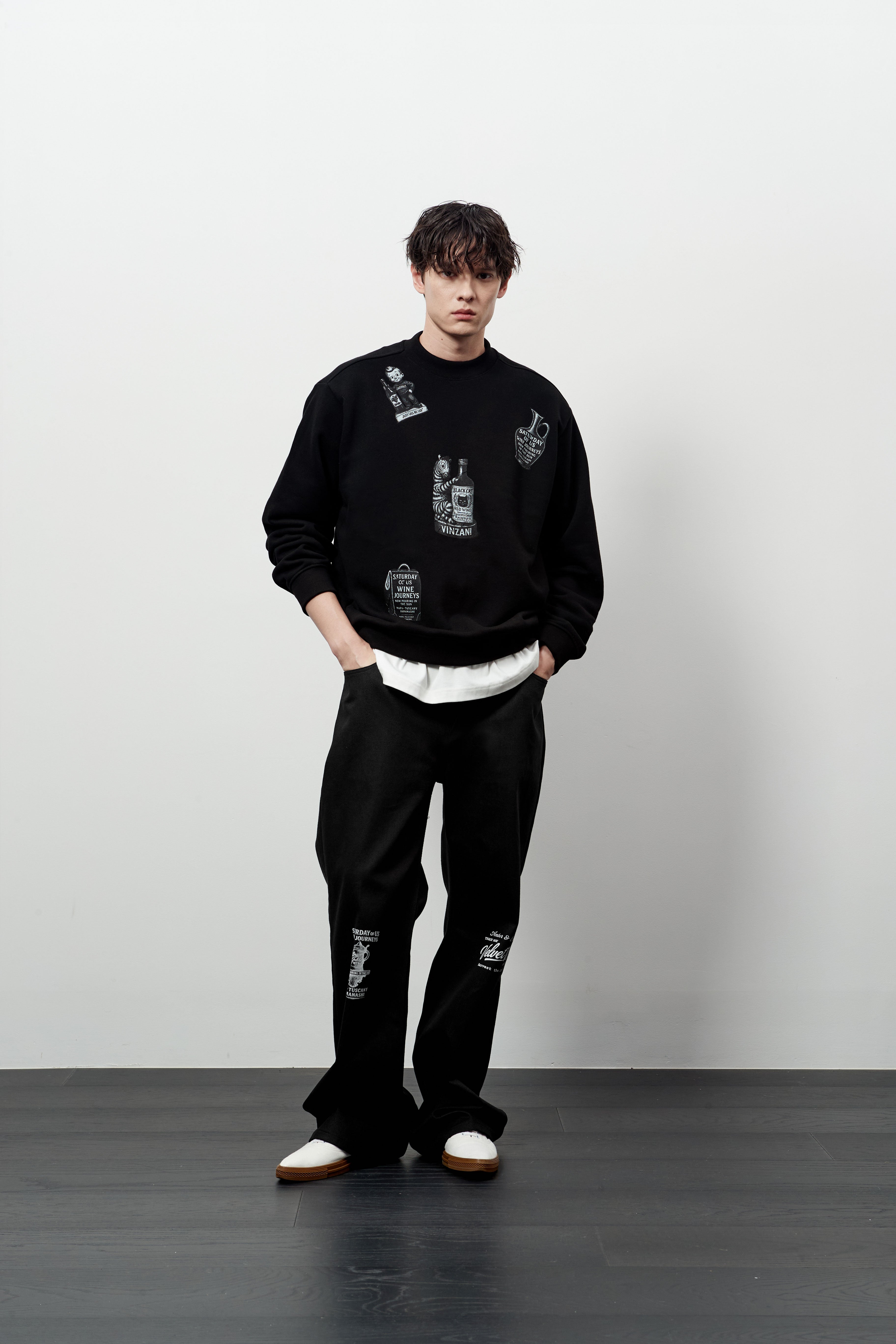 Stu - Printing Sweatshirt (Black) product image 9 | TRAB K-Fashion Australia