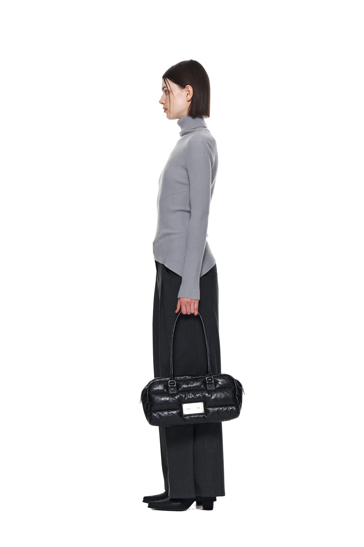 Matin Kim - Side Pleats Trouser (Charcoal) product image 6 | TRAB K-Fashion Australia