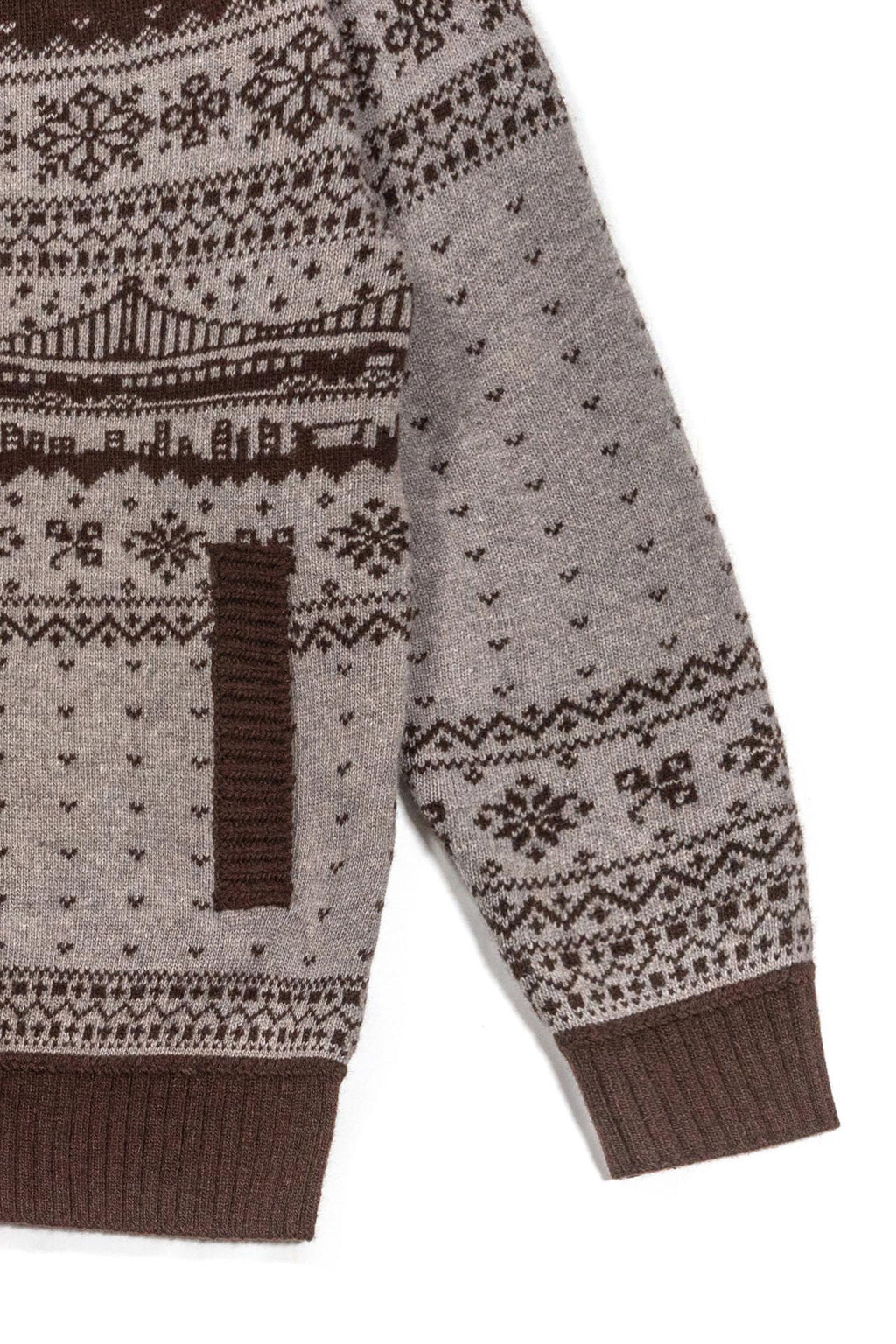 Ioedle - City Bound Wool Collar Knit Cardigan (Brown) product image 7 | TRAB K-Fashion Australia