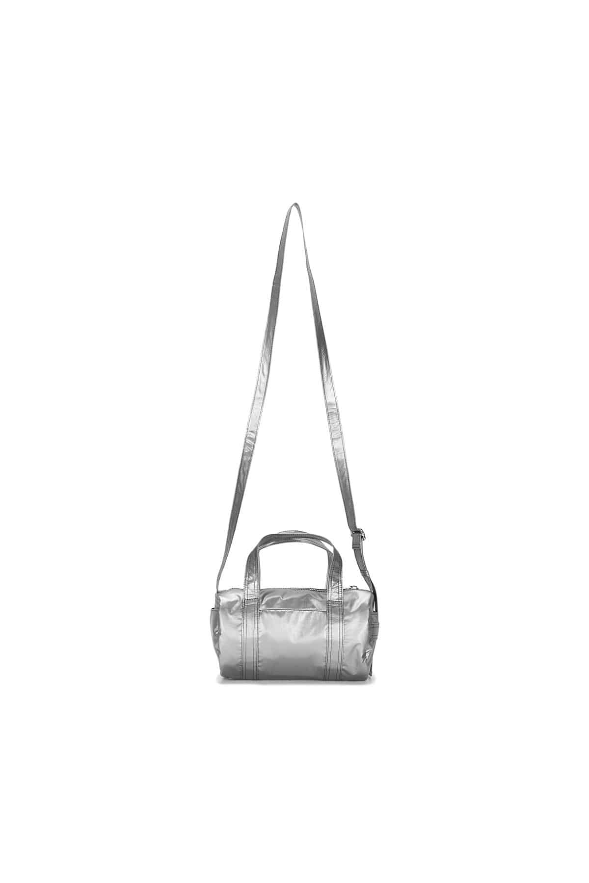Matin Kim - Glossy Logo Sporty Mini Duffel Bag (Silver) product image 2 | TRAB K-Fashion Australia