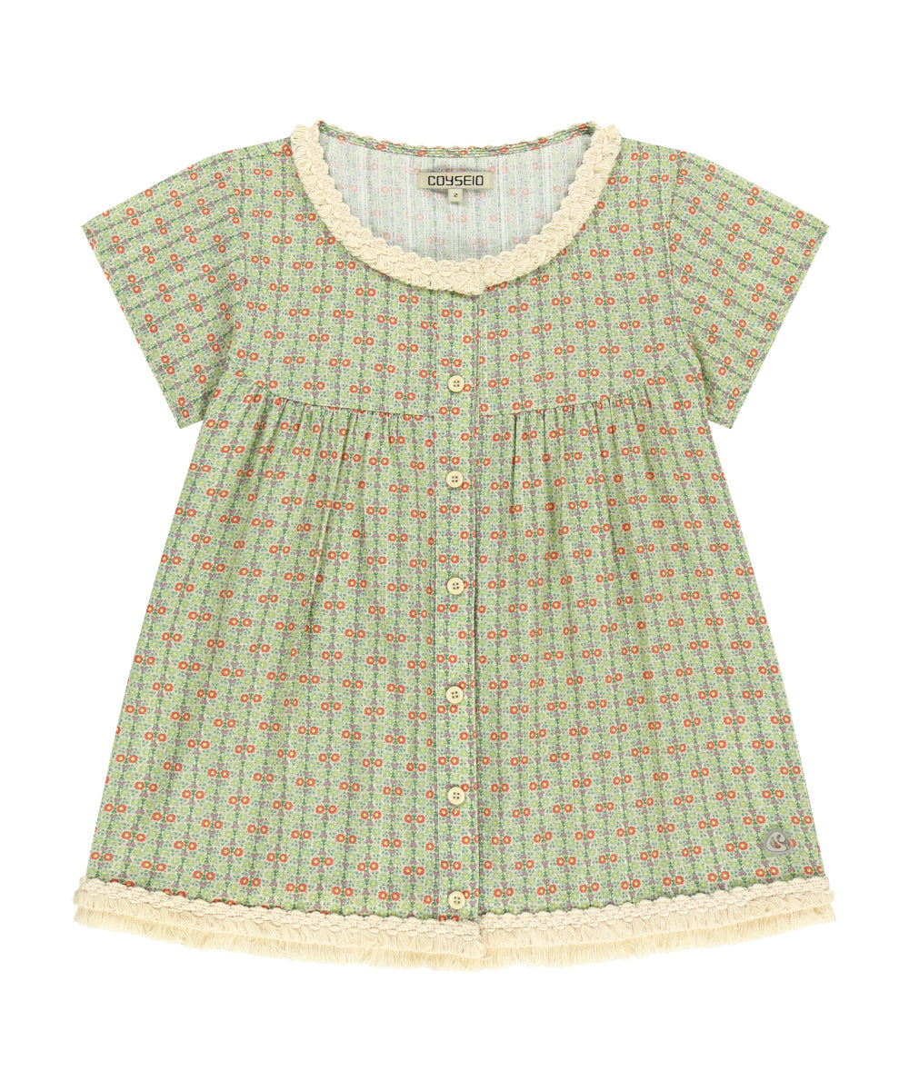 Coyseio - Fringe Shirring Blouse (Light Green) product image 10 | TRAB K-Fashion Australia