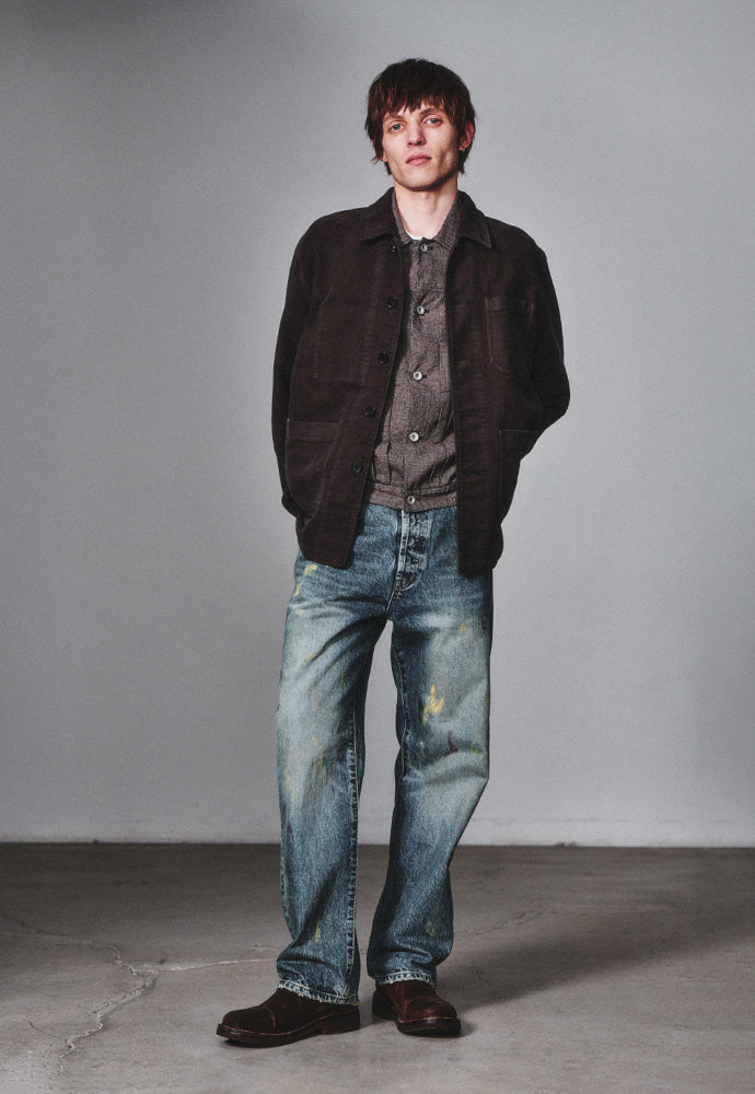 Art if acts - Washed Moleskin French Work Jacket (Stone) product image 4 | TRAB K-Fashion Australia