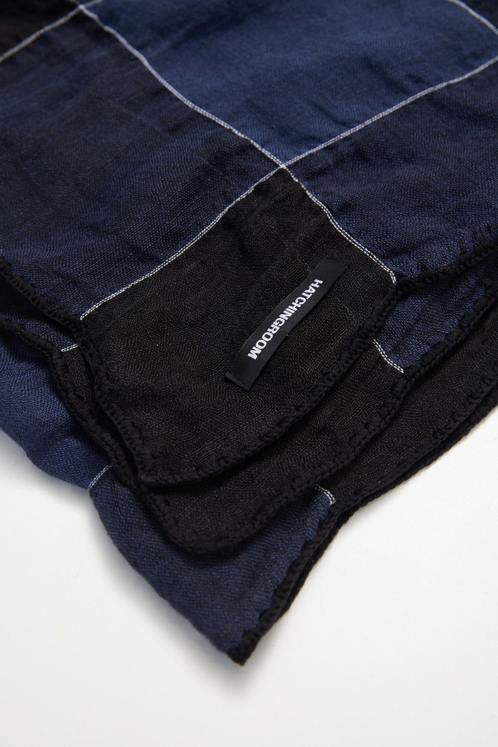 Hatchingroom - Check Scarf Linen (Black/Blue) product image 5 | TRAB K-Fashion Australia