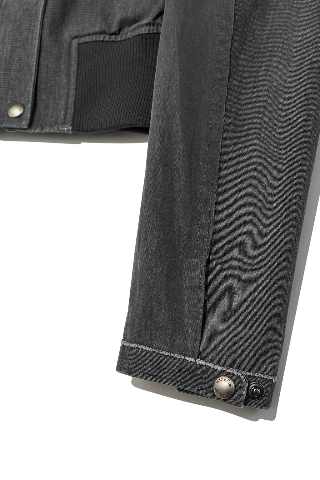 Matin Kim - Color Mixed Slim Bomber Jumper (Charcoal) product image 3 | TRAB K-Fashion Australia